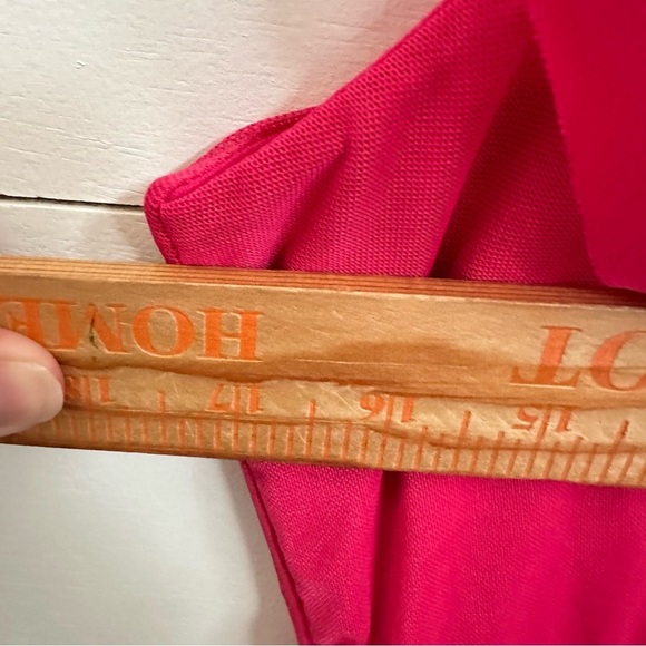 TORRID 2X Midi mesh Pink woman polyester ruffle surplice plus size midi dress - Picture 8 of 12